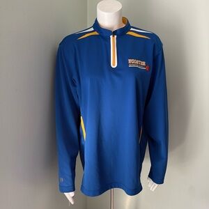 College Corner Wooster Basketball Men's Blue 1/4 Zip Pullover- Medium